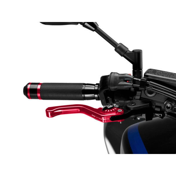 Puig Short V3 Brake (Red Lever With Blue Selector) Black